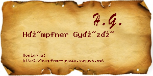 Hümpfner Győző névjegykártya